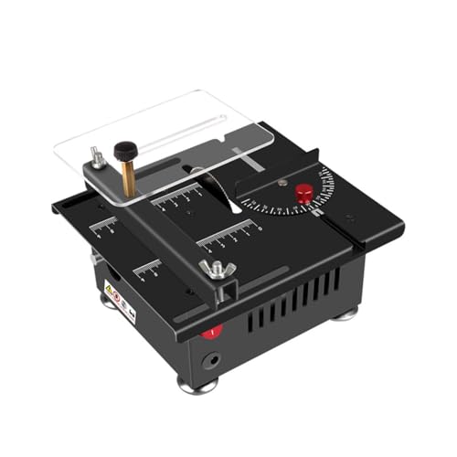 Electric Mini Table Saw for Woodworking, Adjustable Speed and Cutting Depth, Liftable Design for Angle Cutting, Ideal for DIY Projects with Wood, Plastic, and Acrylic