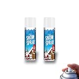 ARCUS 2X Artificial Snow Spray 250ml - Set Of 2 Cans - For Christmas - Perfect For Decorating Christmas Xmas Trees, Parties, Windows, Glass, Wreaths, Centerpieces, Garlands - Easy To Use