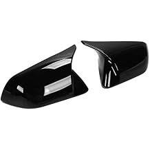 Door Mirror Cover Cap, 2PCS Mirror Caps Left Right Horn Style Replacement Made of ABS in Horn Style for 20152022 Glossy Black