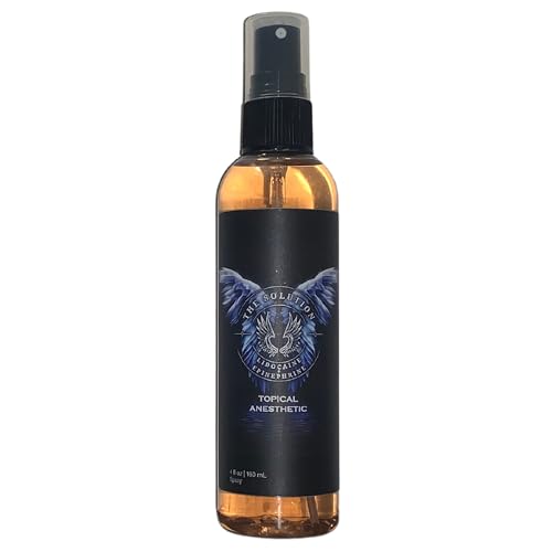 The Solution 5% Lidocaine .01% Epinephrine Maximum Strength Topical Pain & Inflammation Numbing Spray By Scalp Tech Inc 4 Fl Oz 142 grams