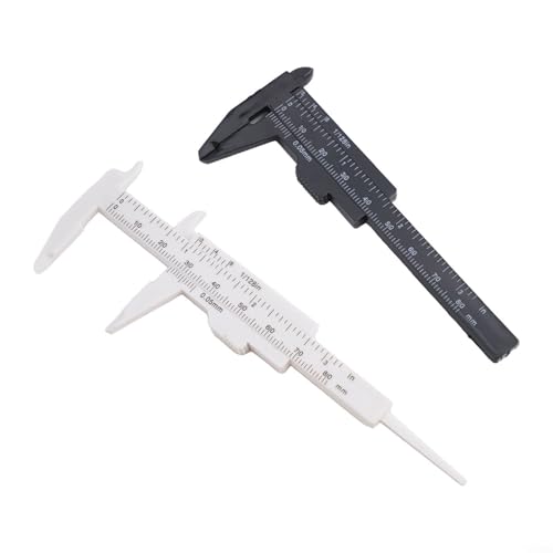 Calibre Vernier deslizante de 80 mm hecho de plástico con micrómetro y regla para medición precisa