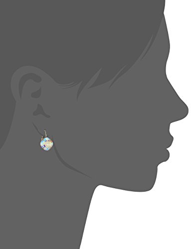 Sorrelli Essentials Cushion Cut French Wire Earrings, Antique Silver-Tone Finish, Crystal Aurora Borealis #TOP2