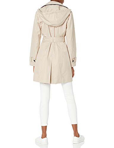 GUESS Women's Double Breasted Trenchcoat, Khaki, X-Large