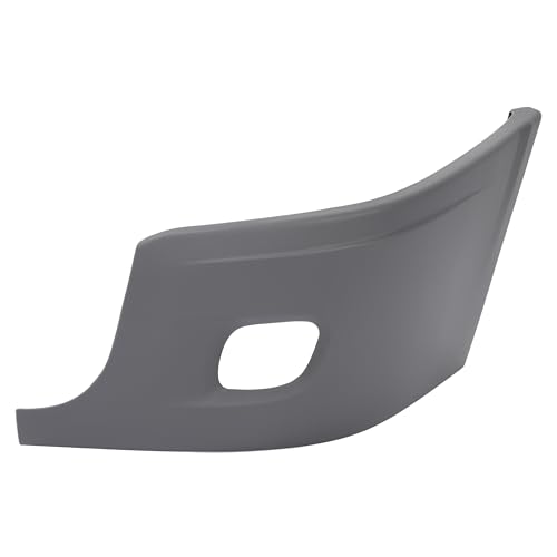 KUAFU Front Bumper End Cap Compatible with 2008-2017 Freightliner Cascadia 2127300004 Left Driver Side Bumper End Cover W/Fog Light Hole Gray Plastic (PP)
