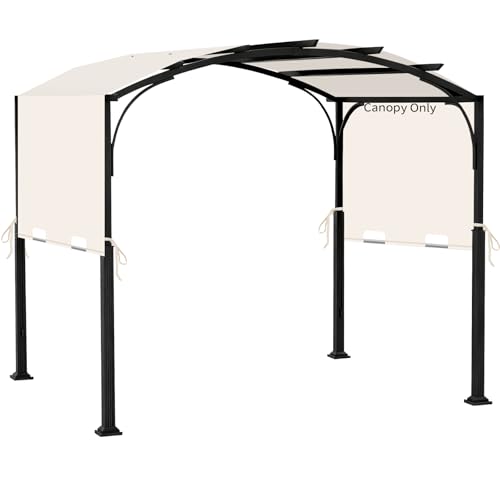 Image of 85 inchx 208 inch Universal Pergola Shade Cover, Garden Shade Replacement for 17x7.4 Ft Outdoor Pergola Structure, Patio Gazebo Canopy, Porch, Balcony Waterproof Top (Cover Only, Beige)