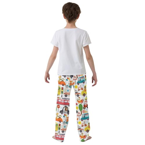 Giraffe on The Car Boys Long Pants Soft Trousers Elastic Waist Kids Lounge Bottoms with Pockets S-XL3