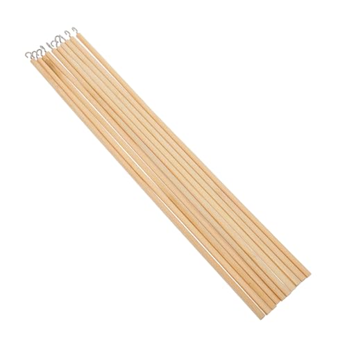 Yardwe 10pcs Ergonomic Round Wooden Craft Sticks for DIY Shadow Manipulation Comfortable Grip Solid Wood Sticks for Creative Projects and Model Making