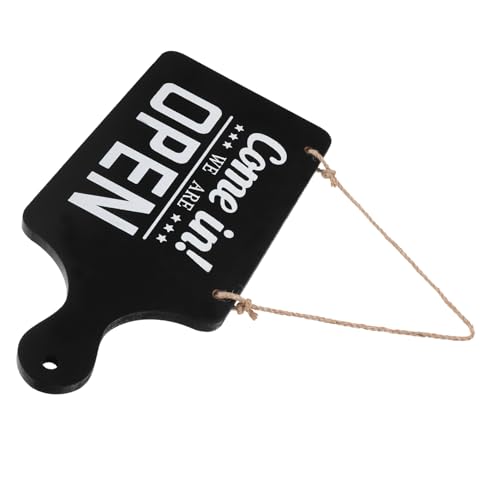 PRETYZOOM Letrero de Madera de Abierto Cerrado para Tienda de Doble Cara para Colgar la Puerta del Negocio para Decoración de Hogar