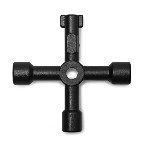 4 Way Utility Key 1 (Piece), Round End And Fixed Square, 120 X 119 mm