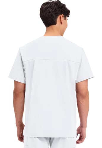 Image of Cherokee WW Professionals Men's V-Neck Scrub Top 4 Pockets Medical Shirt