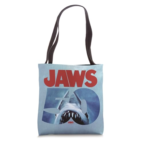 Bolso tote con logo de Jaws del 50.o aniversario, frente y dorso miniatura 1