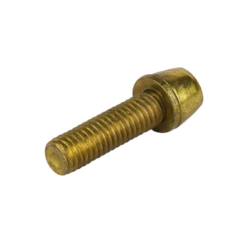 Image of Steel M5x18mm Bolts with Washer, Allen Hex Tapered Screw for Bicycle Stem, Pack of 6 (Gold)