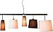 Produktbild Kare Design Hängeleuchte Parecchi Black 140, moderne Stofflampenschirme (Schwarz, Weiß, Grau, Braun) Pendelleuchte für Esstisch, Design Wohnzimmerlampe (H/B/T) 160x152x50cm