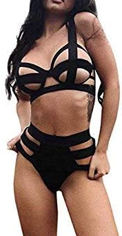 Womens Bandage Bra Sexy Lingerie Sets Lace Up G-String Thong Fashion Backless Underwear …