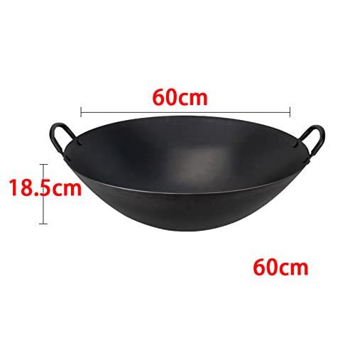 Wok de hierro grande con fondo redondo 60x60x18.5cm miniatura 5