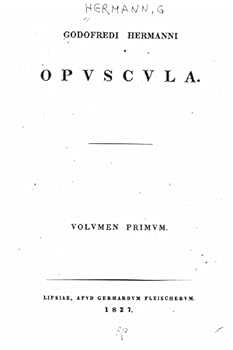 Paperback Opuscula [Latin] Book