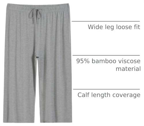 Image of Latuza Women's Plus Size Capri Pajama Pants Wide Leg