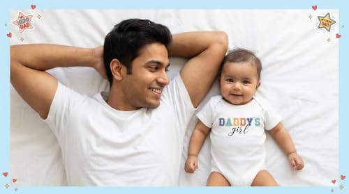 Image of Lillypupp Cotton Body Suit For New Born Baby Boy Girl Made To Express Love For Fathers /Daddies. Half Sleeves Romper Bodysuit Clothes For Infant Toddler Boys Girls.