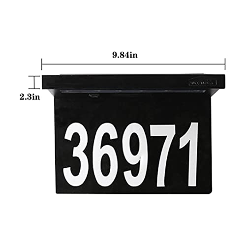 Solar House Numbers Light - Black Solar Address Sign For House Or Yard - 6 Led Light Up House Numbers At Night - Waterproof Address Plaque Outdoor Lights #TOP1