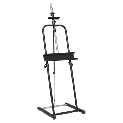 SD STUDIO DESIGNS Deluxe Easel - Black 22.5" W x 23" D x 87.75" H Cover