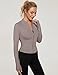LUYAA Women's Workout Jackets Lightweight Zip Up Yoga Jacket Cropped Athletic Slim Fit Tops Lunar Rock M