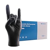 Wostar Synthetic Nitrile Gloves 3 Mil Pack of 100, Latex Free Safety Disposable Gloves