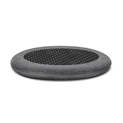 Yadlan Galette Chaise Ronde 35cm, Coussin Chaise Scandinave DéHoussable, 4cm Epaisse Coussins De Chaise D'IntéRieur avec Invisible Fond AntidéRapant, Rebond...