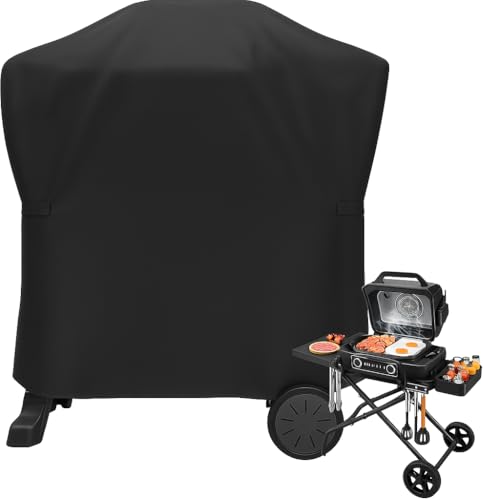 Barbecue Cover, Grill Stand Cover for Ninja OG701 Series Grill on Cart, 500D Waterproof BBQ Cover for Ninja on Portable Stand-Weather Resistant