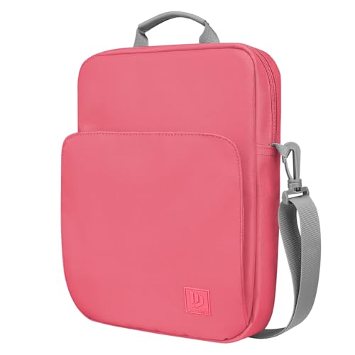 Image of Dadanism 9-11 Inch Tablet Sleeve Bag Carrying Case with Shoulder Strap for iPad (A16) 11 inch, iPad 10th Gen 10.9 inch, iPad Air M4 /Pro M5 11 inch, iPad 9 /8 /7th 10.2 inch, Galaxy Tab A11+ Plus 11 inch, Watermelon Pink