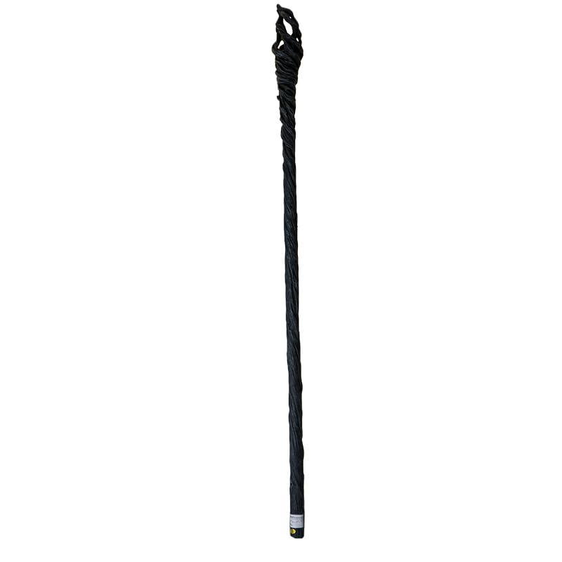 Pacific Giftware Black Twisted Witch Walking Cane Stick with Decorative Resin Handle Gothic Fantasy Costume Accessory and Collector Display Piece 37.25 Long