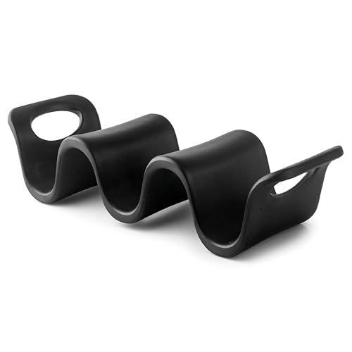 LACOR - 63282 - Soporte para Tacos, Melamina, 2-3 Tacos, Diseño Ondulado, Ranuras en V, No Apto para Cocinar, Resistente, No Apto para Microondas, Apto para lavavajillas, Apilable, BPA Free,18x6x4cm