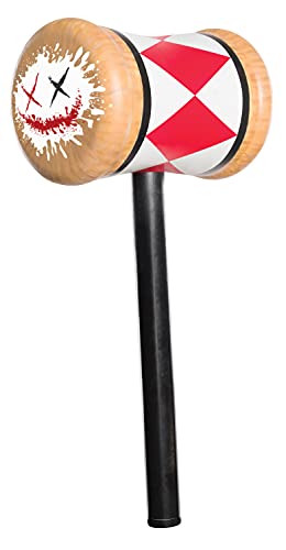 Rubies Martillo Harley Quinn para Adultos, Martillo con Detalles Impresos, Accesorio para Disfraz, Complemento, Licencia Oficial DC Comics para Halloween, Carnaval, Fiestas