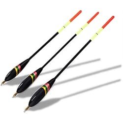 Accesorios Pesca A La Inglesa Dioche Juego de flotadores de Pesca Bobber, 3 Piezas de balsa Duradera Juego de flotadores de Pesca de Madera Accesorios Bobbers