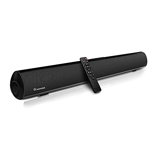 Soundbar Wohome TV Sound Bar 50W 30-Inch with 3 EQs, 3D Surround Sound, Bluetooth 5.0, Remote Control, 4 Drivers, Deep Bass, Optical Aux Coaxial USB Inputs, Wall Mountable, Model S06 Soundbar Wohome TV Sound Bar 50W 30-Inch with 3 EQs, 3D Surround Sound, Bluetooth 5.0, Remote Control, 4 Drivers, Deep Bass, Optical Aux Coaxial USB Inputs, Wall Mountable, Model S06