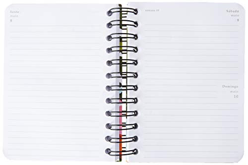 Agenda Planner Verão, Multicolorido, Flamingo, Diário, 356 fls, Papel Offset 63g/m², Tamanho Pequeno