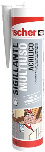 Fischer Sigillante Multiuso Acrilico Sa 310, Ottimo Per Supporti Porosi, Muro, Legno, Cartongesso, Inodore, 9386, Bianco