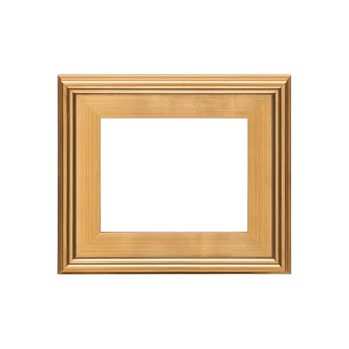 Creative Mark Plein Air Wooden Picture Frame - 8X10 Gold - Professional Single Frame for Art Panels, Stretched Canvas, Pictures, glass and backing not included