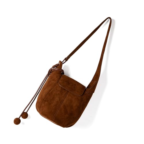 Sac à bandoulière en daim pour femme avec grande capacité
