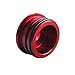Dewhel Billet Turbo Resonator Plug Cover Cap For Chevy 2004.5-2010 Duramax Diesel LBZ LLY LMM (Red)