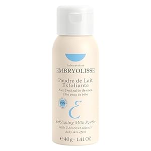 Embryolisse Exfoliating Face Scrub Powder – Facial Cleanser that Exfoliates, Tones and Softens the Skin – With Coconut & Milk Powder – for All Skin Types, Even Sensitive, 1.41 Oz