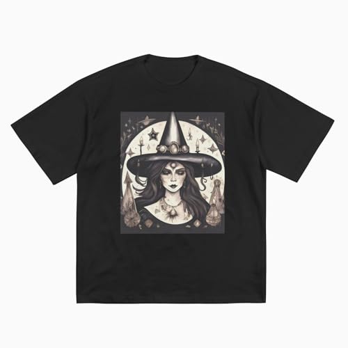 T-shirt magic witchcraft ample en coton pour masquer les complexes avec style - 4