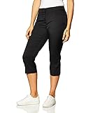 PGA TOUR Women's Tech Capri Golf Pants with Comfort Stretch Waistband (Size 2-18 Plus), Caviar, 4