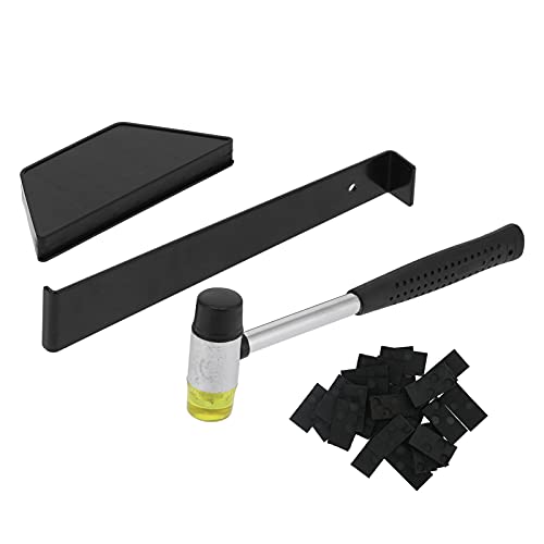 Floor Installation Tools Kit, Laminate Floor Install Spacers Rubber Hammer Tapping Block Pull Bar Set with Detachable Rubber Head for Home Wooden Flooring Projects