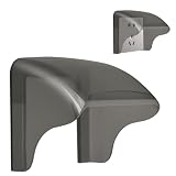 Copertura per presa esterna in PP, impermeabile, per casa, bagno, copertura per presa elettrica, 9,9 x 10,4 cm, protezione per prese duplex a banda singola (grigio)