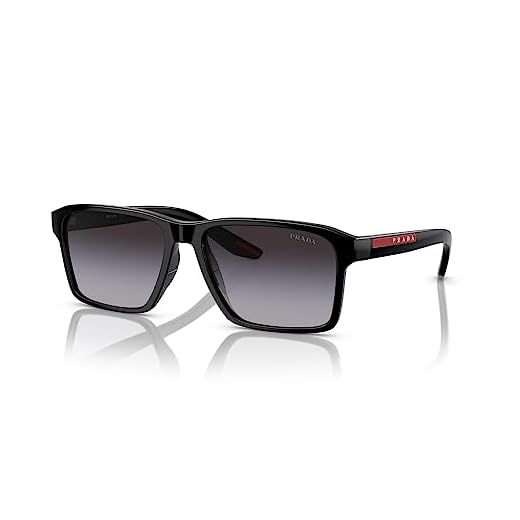 Prada Linea Rossa - Óculos de Sol Luxuoso e Moderno para Homens com Proteção UV Total e Lentes de Vidro Preto, Castanho e Cinza