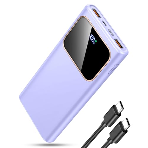  Batería Externa 10000mAh Carga Rápida 22-5W USB C Pantalla LED Compacta iPhone Samsung iPad