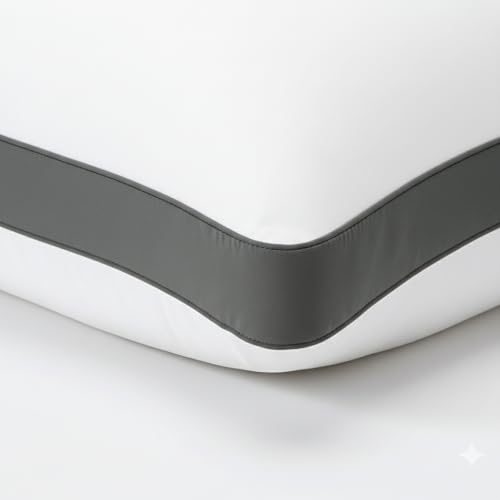 Image of Premium Microfiber Gusset Pillow with 3D Fiber Filling | Extra Firm Neck & Head Support | Luxury Sleeping Pillow, 17x27 Inch