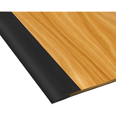 Floor Transition Strip Self Adhesive, 3 Meters PVC Carpet Edge Strip Door Strips Threshold Strips Rubber Floor Edging Trim Strip Suitable for Carpet Threshold Transition Height Less Than 5mm (Black) Cover