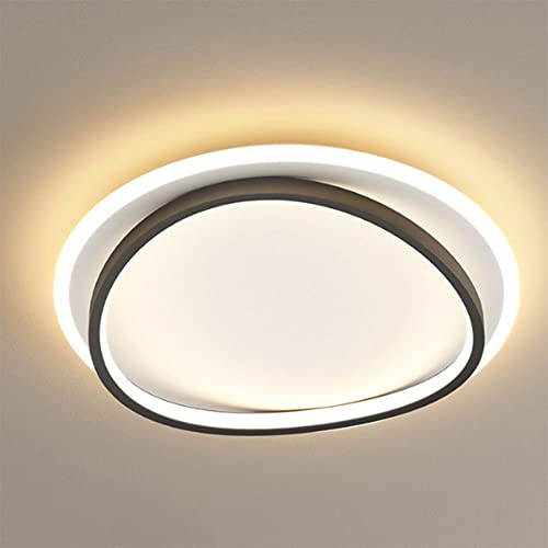 Plafonnier de chambre à coucher LED avec lustre rond simple de luxe irrégulier