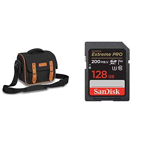 Sacoche pour appareil photo DSLR vintage étui reflex et carte SDXC